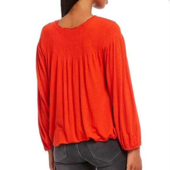 Free People Begonia Red Embroidered Blouse - Picture 2 of 11